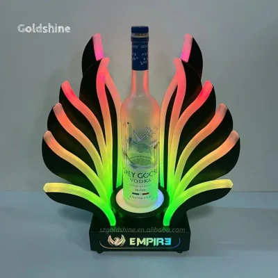 Rechargeable LED Bottle Presenter with Logo for Halloween and New Year Nightclub Champagne Service VIP Bottle Glorifier