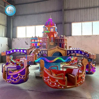 Hydraulic Driven Venetian Gondola Swing Ride Waterproof LED Lighting Rotary Amusement Attraction Outdoor CE Certified Theme Park