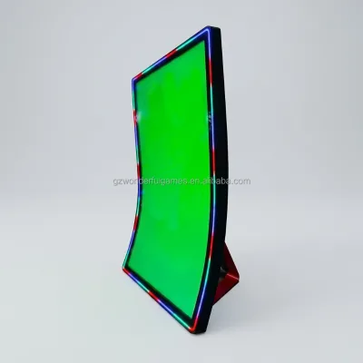 43 Inch Curved "J" Type Capacitive Touch Monitor with Led Light bar 4k Touch Screen for Game Machines