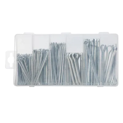 Large Cotter Pin Key 144 Pc Assortment Set Steel Locking Automotive Axle Trailer Shop Garage Storage Box Mechanics Tool
