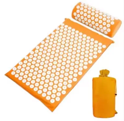 Portable Yoga Mat Acupressure Relieve Pain Stress Back Body Pain Spike Mat Acupuncture Mat and Pillow Set