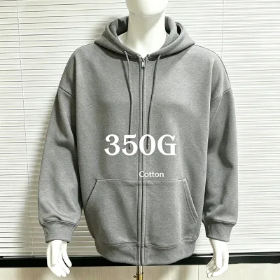 Oversized Plain Blank Custom Color Heavyweight Zip up Hoodies for Mens