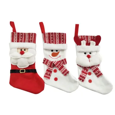 Christmas Stocking Packaging Felt Hanging Stocking Christmas Day Decoration Nonwoven Xmas Treat Bag Sock Bag