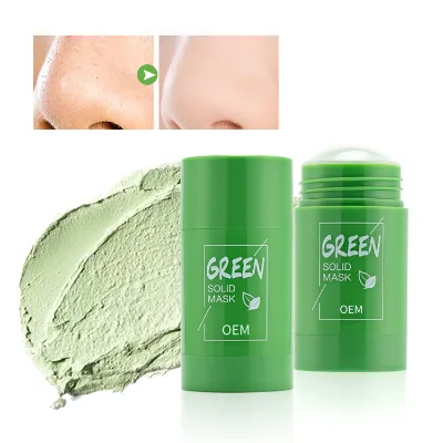 Organic Natural Purifying Clay Green Tea & Retinol Vitamin C Cleansing Stick Mask for Face
