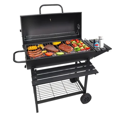 2026 New Rice Pattern Portable BBQ Grill, Charcoal Barbecue Grill Machine Outdoor Foldable for Family Garden
