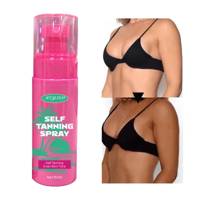 Wholesale 80ml Private Label Moisturizing Even Skin Tone Self Tanning Spray for Long Lasting Antique Bronze Color
