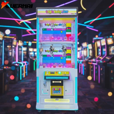 Three-claw Metal & Plastic Coin Operated Plush Claw Crane Machine for Shop Arcade Business 110-240V