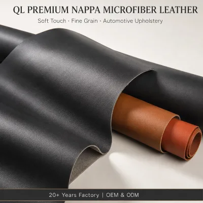 QL Series Premium Nappa Microfiber Leather for Automotive Car Seat Upholstery Soft Touch Custom Colors OEM ODM