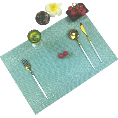 New Arrivals High Quality Eco-Friendly Rectangle Plastic Waterproof Non-slip Placemats 30x45cm Hollow Insulated Coaster for