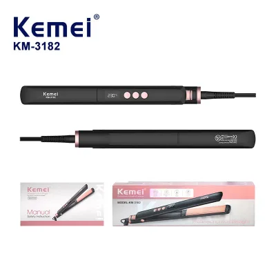 KEMEI Km-3182 2in1 Hair Straightener Women Curler 55W PTC Ceramic 6Temp Quick Heat Anti Scald No Damage Hair Care Styling Tool