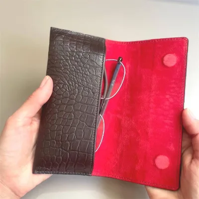 New Rectangle High-end Portable Leather Sunglasses Case Soft Bag Storage