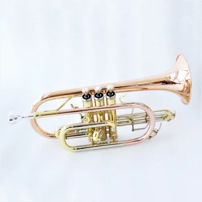 Good Quality Cornet Professional Cornet Instrument Gold Lacquered Bb Cornet