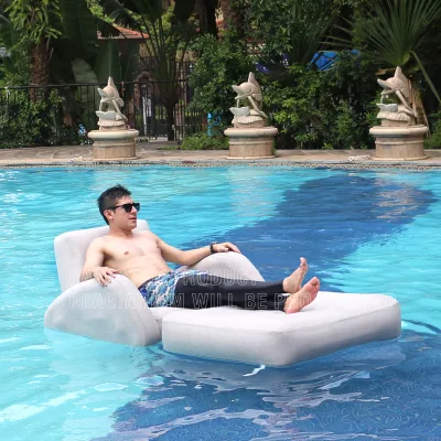 New Foldable Inflatable Lounger Removable Fabric Cover Pool Floating Chair for Beach Swimming Pool Lake