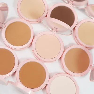 Make Your Own Logo Full Coverage Soft Oil Control Concealer Makeup Brighten up Pressed Powder for Dry and Wet Dual-Use