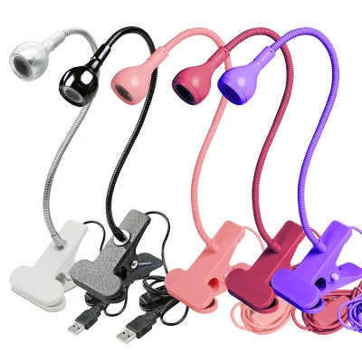 Factory Price Multicolor USB UV Lamp Desk Lamp for Gel Nails LED Nail Light Curing Lamp With Clip