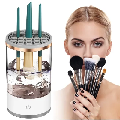 Hot Sale All Size Makeup Brushes Set Automatic Cosmetic Brush Cleaner Tools Electric Makeup Brush Cleaner Machine With Clean Mat