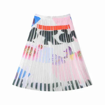 China Professional Manufacture Girls Casual Pleats Mesh Print Skirt for Children Breathable and Stylish for Spring and Summer