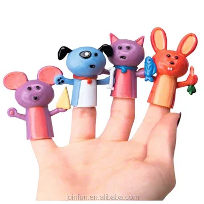 Cartoon Vinyl Animal Custom Finger Puppets,Making Finger Puppets Vinyl Toys,OEM Soft Rubber Finger Puppets Factory