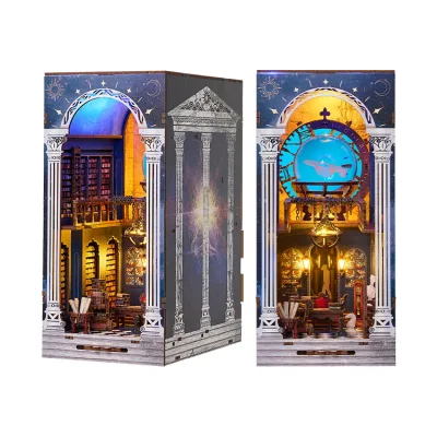 IIECREATE DIY Miniature Dollhouse Wooden 3D Puzzles SL-33 the Secret Scroll of the Galaxy Book Nook Kit