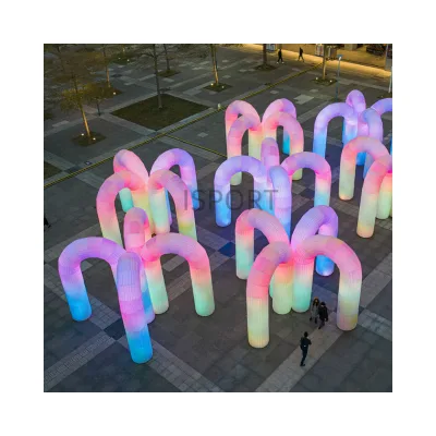 Outdoor Inflatable Arch With Lights Balloon Archway for Shopping Mall Decorations for Outdoor Usage