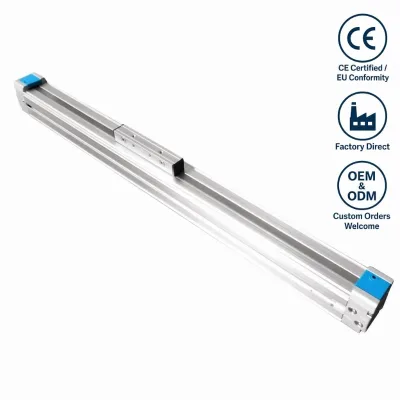 DGP Series Rodless Pneumatic Cylinder Bore 18mm-80mm Double Acting Chinese Manufacture High Quality Standard Aluminum Body D-A93