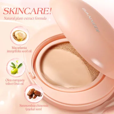 BANXEER Cushion Foundation Waterproof Long-Lasting Full Coverage Natural Matte Makeup Cosmetics Cushion Foundation