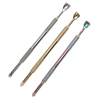 Stainless Steel Nail Cuticle Pusher Double Head Reusable Nail Pushers Remover Nail Cleaner Durable Manicure Tools
