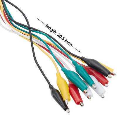 12V Alligator Clip to SAE Connector Red Black Copper Wire Crocodile Clip Battery Power Cable Silver Plated Copper Wire
