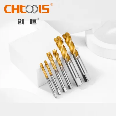 HSS Titanium Coated Steel Efficient Chip Remover Metric Spiral Taps Straight Flute Tap for Thread Cutting Stainless Steel