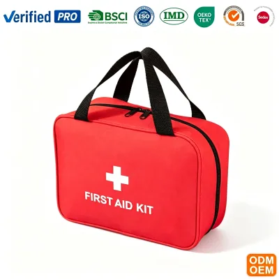 Wholesale Summer Small Travel Outdoor Oxford Portable Medical Emergency Fire Rescue First Aid Bag Logo Fashion Style