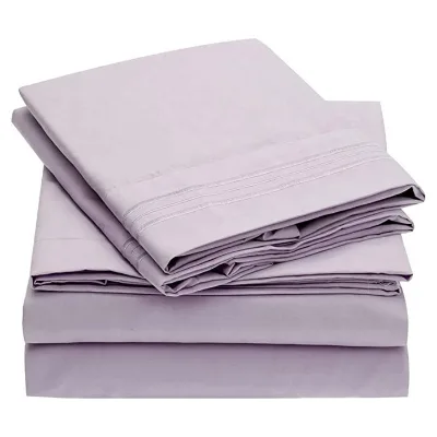 Luxury Bedding Sheet Flat Hotel Polyester Spread king Size Bed Covers Bed Sheets Brushed Microfiber