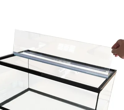 Custom All Glass 48x18 Tank Cover Glass Canopy 2 Piece Set Aquarium Float Glass Panel