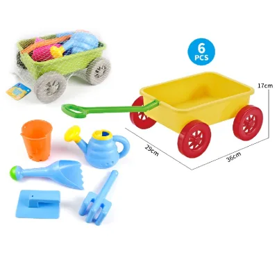 Summer Outdoor Seaside Sand Play Toy Beach Car Combination 6 Pcs for Boys Girls
