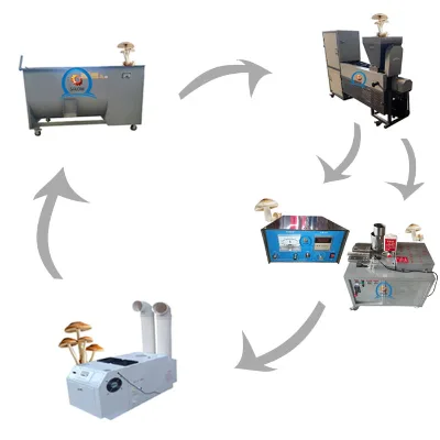 High Output Mushroom Production Equipment Fungus Growing Production Line Mushroom Packaging Machine