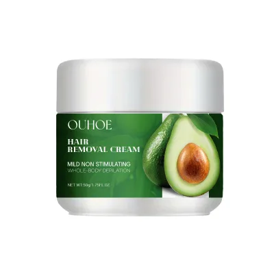 OUHOE Avocado Hair Removal Cream Axillary Leg Hair Moisturizing Mild Skin-friendly Non-irritating Cleaning Hair Removal Cream