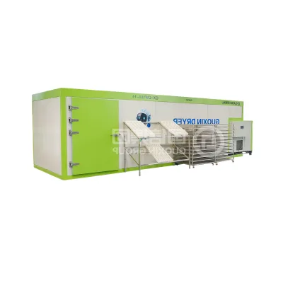 PLC Control Trolley Heat Pump Drying Room Copra Cocopeat Charcoal Briquette Dryer for ASEAN Processing Plant
