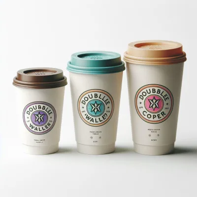 Customizable High-quality 8 oz 12 oz 500ml Biodegradable Disposable Coffee Shop Double Wall PE Paper Cup with Lid