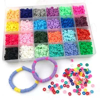Newly Arrived 6mm Flat Circular Polymer Spacer Beads Bohemian Style DIY Handmade Box Accessories Bracelet