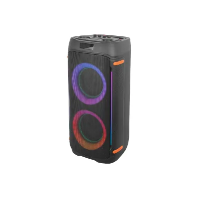 Diamond Double 6.5 Inch Party Speaker Wireless Microphone Plastic Speaker RGB Light Portable Outdoor Speaker