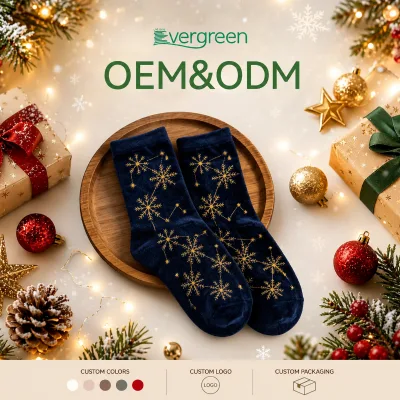 Wholesale Custom Festive Women's Men's Winter Christmas Socks Novelty Cotton Funny Socks Christmas Gifts Sizes Christmas Gift