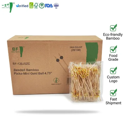 Quick Delivery Bear Bamboo Pick Cocktail Disposable Food Picks Wholesale