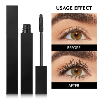 Private Label Square Tube 5D Silicone Brush Head Lash Mascara Waterproof Long Lasting Thick Curling Volumizing Lengthening