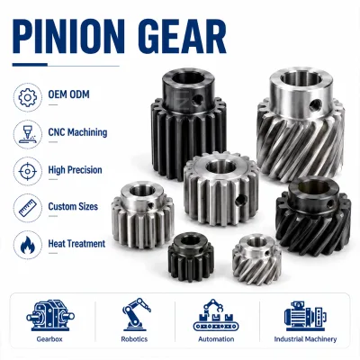 Custom Metal Pinion Gear Steel Stainless Steel Brass Gear for Robot Gearbox and Industrial Machinery