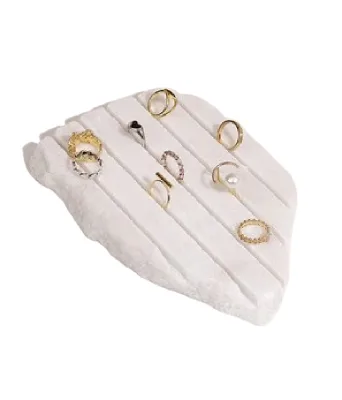 Spot High-end White Stone Irregular Marble Ring Display Tray Jewelry Storage Tray