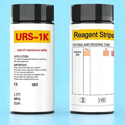 URS-1K Urine Analysis Test Strips On-the-Go Ketone Monitoring Hypoallergenic 3-Year Shelf Life CE Certified
