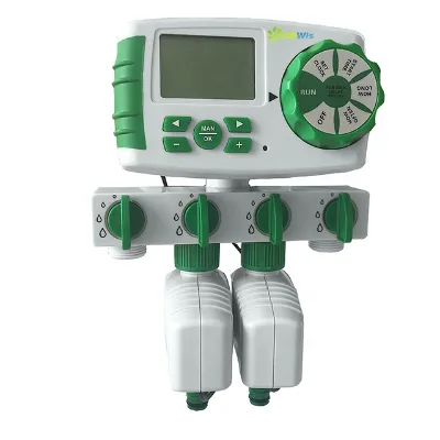 Automatic 4-Zone Analogue Irrigation System Watering Timer LCD Display Plastic 2 XAA Alkaline Battery Garden Water Timer