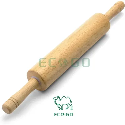 Custom Logo Factory Supply Classic Wood Rolling Pin 17.75-inch Natural for Home Kitchen Baking