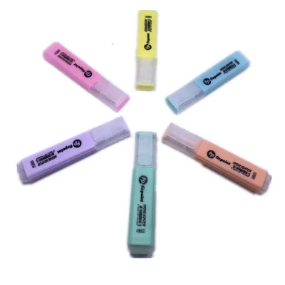 Pastel Highlighters  Macaron Colors Highlighter Pens Chisel Tip Dry-Quickly Non-Toxic Highlighter Marker Good Price Marker