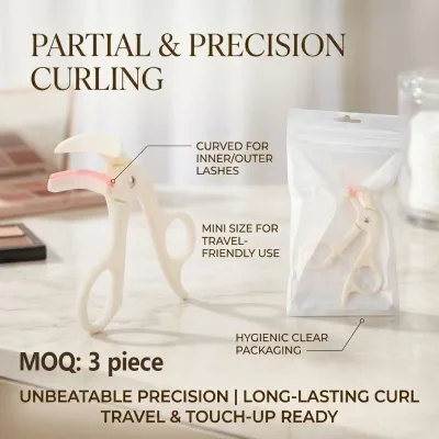 Lash Extensions Mini Plastic Eyelash Curler Wide-Angle Fit Partial Lash Curler Makeup Beauty Tool Private Label Lash Lift