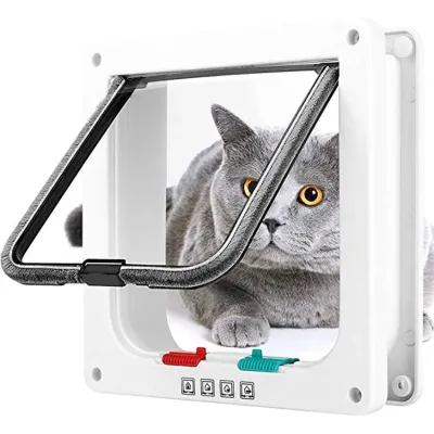 Pet Door Cat Door Flap Opening Can Control the Direction of In and Out Free